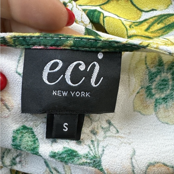 ECI New York White Floral Sleeveless Maxi Dress Size S - Picture 8 of 9